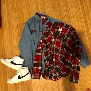 Flannel and flannel jean jacket